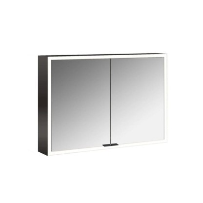 Emco Prime Зеркальный шкаф 100см., с подсветкой LED навесная модель, 2-дверки, IP 20 с Lichtpaket, зеркальная задняя стенка, цвет черный