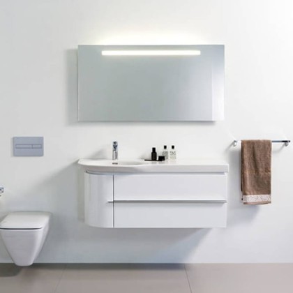 Laufen Palace Тумба c раковиной 114х45х37.5см., 2 выдвижных ящика,1 дверца, петли слева, подвесная, цвет: белый глянцевый