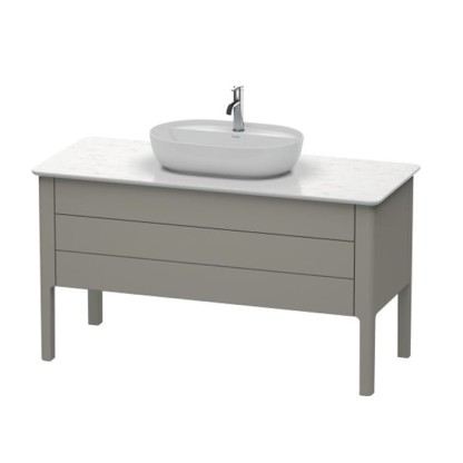 Duravit Luv База напольная 138.8x57х74.3см., с 2 выдв. ящиками, каменной столешницей и раковиной, цвет: каменно-серый шелковисто-матовый