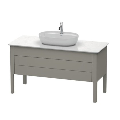 Duravit Luv База напольная 138.8x57х74.3см., с 2 выдв. ящиками, каменной столешницей и раковиной, цвет: каменно-серый шелковисто-матовый