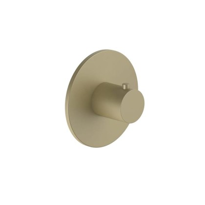 Fantini Nostromo Смеситель для душа, встраиваемый, термостатический, внешняя часть, цвет: Matt British Gold PVD(без зап вентиля G591B)