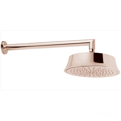 CISAL Cherie Верхний душ D200 мм с настенным держателем L400 мм, цвет: золото розовое,