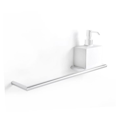 3SC Guy Полотенцедержатель и дозатор, 40см., справа, подвесной, композит Solid Surface, цвет: белый матовый/белый матовый
