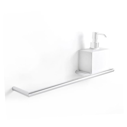 3SC Guy Полотенцедержатель и дозатор, 40см., справа, подвесной, композит Solid Surface, цвет: белый матовый/белый матовый