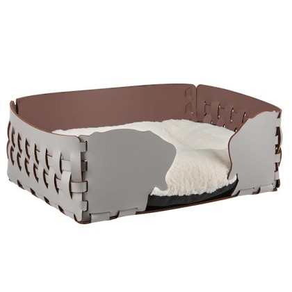 ADJ Лежанка Dog, 45х30хН15 см., цвет: устричный/пепельная роза