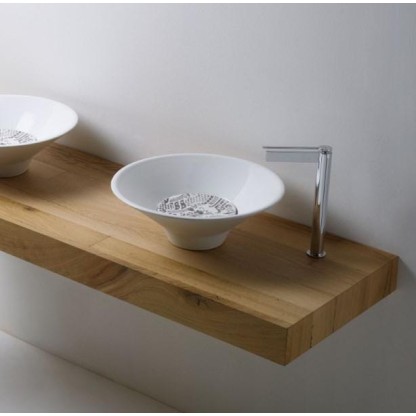 Kerasan Deco Cocktail Раковина 45x16 см, без отв., цвет: белый