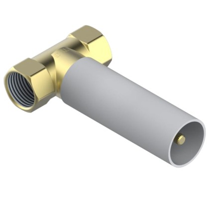 THG Корпус вентиля 3/4", встраиваемый в стену, для холодной воды, правый, цвет: золото