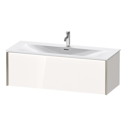 Duravit XViu Тумба подвесная 121x48x39.7см, с раковиной, 1 ящик, цвет: белый глянцевый/champagne matt