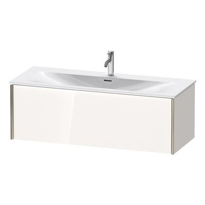 Duravit XViu Тумба подвесная 121x48x39.7см, с раковиной, 1 ящик, цвет: белый глянцевый/champagne matt
