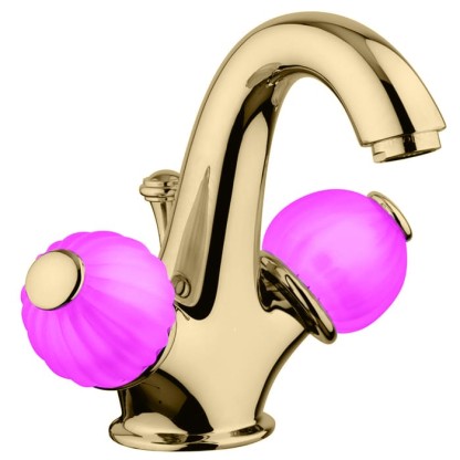 Bongio Rivoli Смеситель для раковины, 1 отв., цвет: золото/Ruby 09