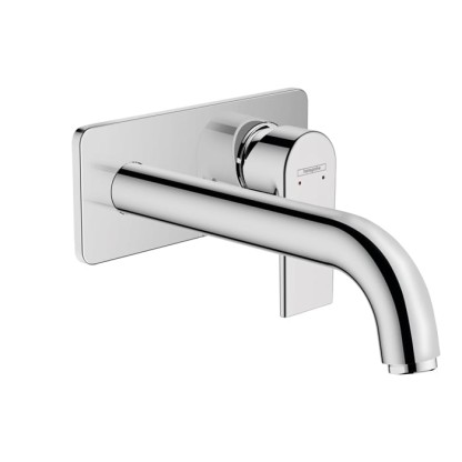 Hansgrohe Vernis Shap Смеситель для раковины, настенный, излив 204 мм, внешняя часть, цвет: хром