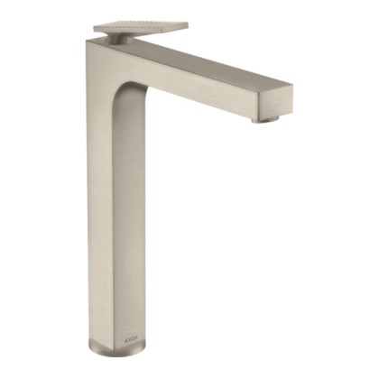 Axor Citterio Смеситель для раковины 280, на 1 отв., излив h28см., высокий, с текстурой, цвет: шлифованный никель
