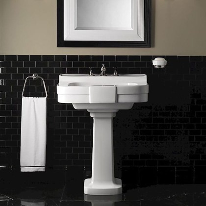 Devon&Devon Bogart Раковина 71x54.5x26.5 см, 3 отв., на пьедестале, цвет: белый