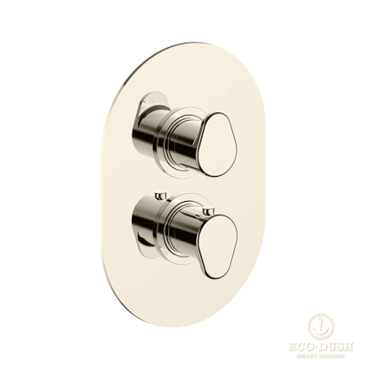 Cisal LineaViva Смеситель для душа, термостатический, настенный, на 2 выхода, цвет: Nichel Spazzolato