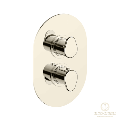 Cisal LineaViva Смеситель для душа, термостатический, настенный, на 2 выхода, цвет: Nichel Spazzolato