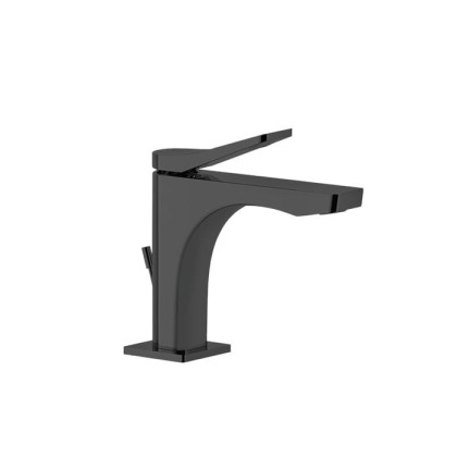 Gessi Rilievo Смеситель для раковины на 1 отв. с донным клапаном h=153мм, излив 126мм , цвет: black XL