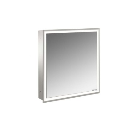 Emco Prime Зеркальный шкаф 60см., с подсветкой LED Facelift встраив. модель, 1-дверка, IP 20 петли слева, задняя панель  цвет белый
