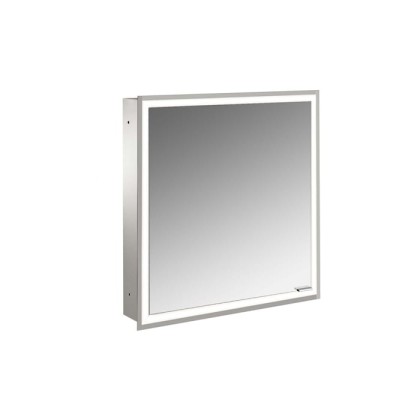 Emco Prime Зеркальный шкаф 60см., с подсветкой LED Facelift встраив. модель, 1-дверка, IP 20 петли слева, задняя панель  цвет белый