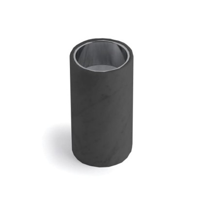 Bertocci Carrarino Стакан, настольный, цвет: черный мрамор/хром