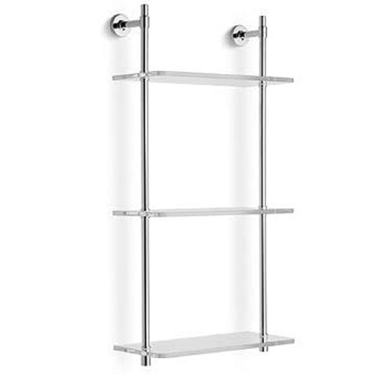 Bertocci Cinquecento Стеллаж с 3 стеклянными полками 30х62 см, подвесной, цвет: хром