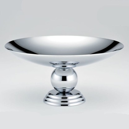 THG Marquise porcelaine blanche Мыльница металлическая, ?15см., настольная, цвет: хром/платина/белый фарфор