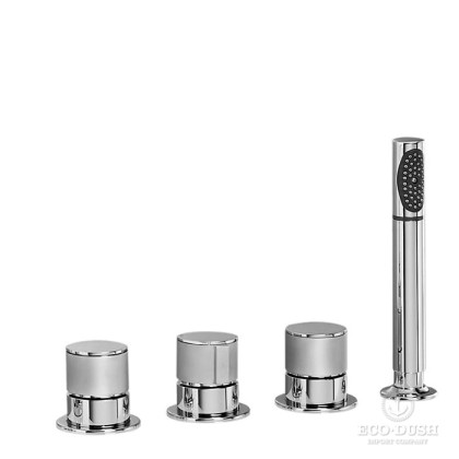 Stella Bamboo Смеситель на борт ванны на 4 отверстия 3256TR2/308, без излива, цвет: хром