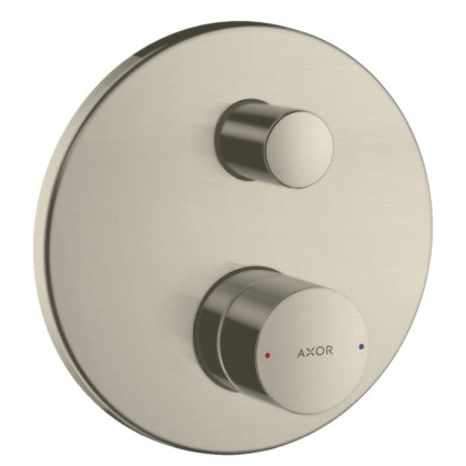 Axor Uno Смеситель для ванны, термостатический, на 2 отверстия, с крестовыми рукоятками, внешняя часть, цвет: шлифованный никель