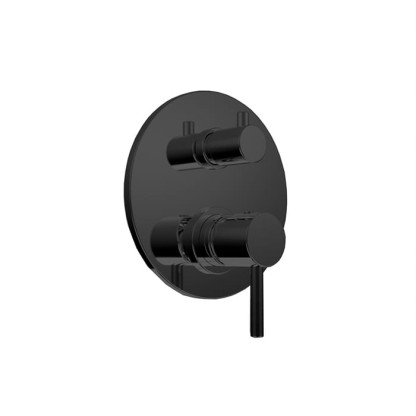 Bongio Project Встраиваемый Смеситель для душа, на 2 выхода, (без встраиваемой части 09763) цвет: матовый черный хром