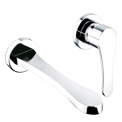 Встраиваемый смеситель для раковины излив Bongio O'Clock Green, цвет: белый матовый