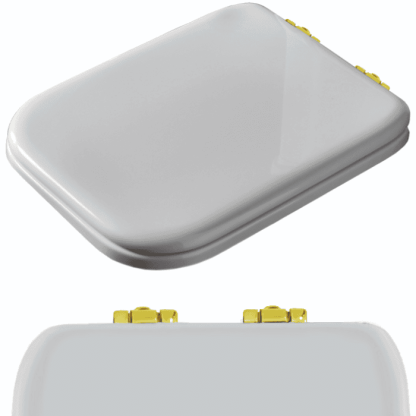 Kerasan Waldorf Сиденье для унитаза, с микролифтом, цвет: белый/золото