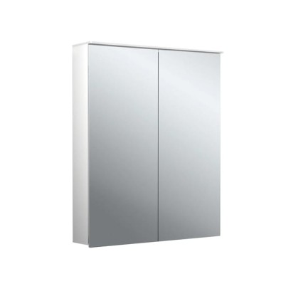 Emco Flat II Зеркальный шкаф 60см., с подсветкой Lichtsegel, навесная модель, с подсв. для раковины, 2 дверка