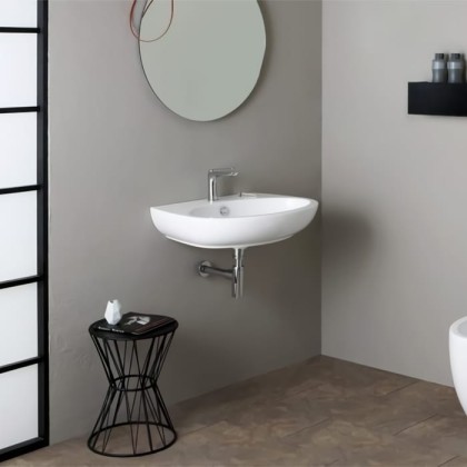 Simas Bormio Раковина 66х51 см, 1 отв., цвет: белый