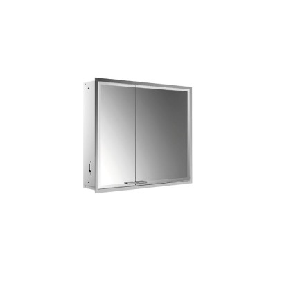 EMCO Prestige2 Зеркальный шкаф 66х81.5см., встраиваемый, LED-подсветка, 2 двери, 2 полки, розетка, правый, с EMCO light system