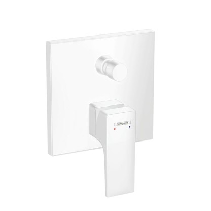 Hansgrohe Metropol Встраиваемый смеситель для ванны с переключателем и обр. клапанами, внешняя часть, цвет: белый матовый