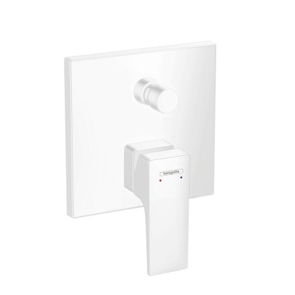 Hansgrohe Metropol Встраиваемый смеситель для ванны с переключателем и обр. клапанами, внешняя часть, цвет: белый матовый