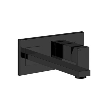 Gessi Rettangolo Смеситель для раковины, встраиваемый, однорычажный, излив 256мм, внешние части, цвет: Black XL