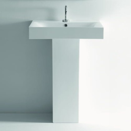 Kerasan Cento Раковина 60х45 см, 1 отв., подвесная/накладная, цвет: белый