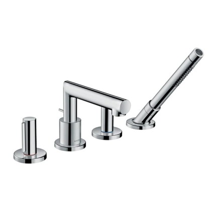 Axor Uno Смеситель на борт ванны, на 4 отв.,с ручным душем, внешняя часть, цвет: хром