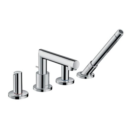 Axor Uno Смеситель на борт ванны, на 4 отв.,с ручным душем, внешняя часть, цвет: хром