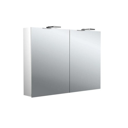 Emco Pure 2 Зеркальный шкаф 100см., с подсветкой-LED, навесная модель, с подсв. для раковины, 2 дверки