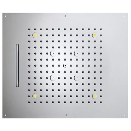 BOSSINI DREAM/3 Верхний душ 570 x 470 мм, 3 режима (дождь, каскад, туман), с 4 LED RGB, блок питания/управления, Cromoterapia, цвет: хром