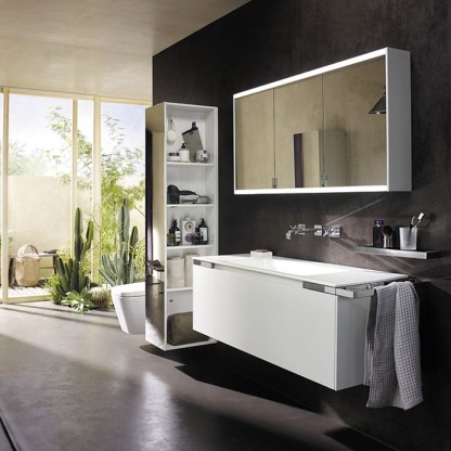 Burgbad Yso Комплект подвесной мебели 129.5x49x45 см, цвет: белый матовый