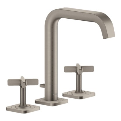 Axor Citterio E Смеситель для раковины, на 3 отв., с донным клапаном, цвет: сталь