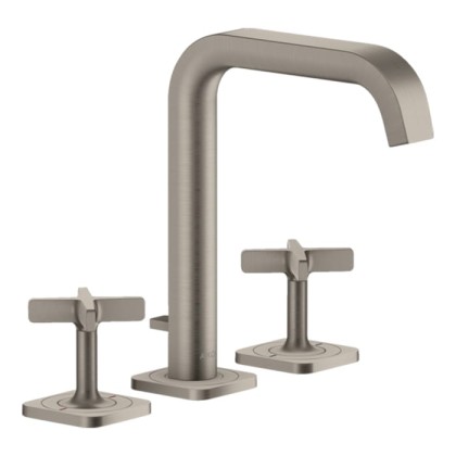 Axor Citterio E Смеситель для раковины, на 3 отв., с донным клапаном, цвет: сталь