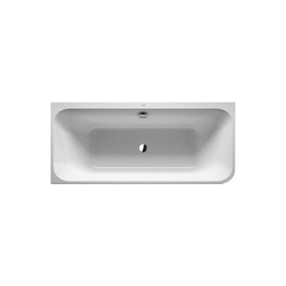 DURAVIT Happy D2 Ванна 180х80x60см, угол слева  вариант с двумя наклонами для спины, с интегр акрилов панелью и ножками, цвет белыйнаклонами для спины, цвет: белый