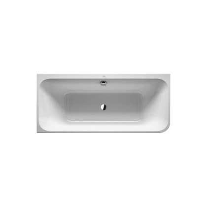 DURAVIT Happy D2 Ванна 180х80x60см, угол слева  вариант с двумя наклонами для спины, с интегр акрилов панелью и ножками, цвет белыйнаклонами для спины, цвет: белый