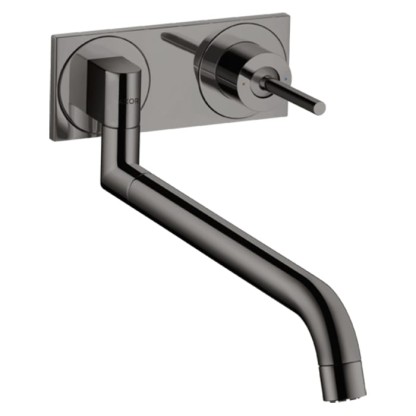 Axor Uno? Смеситель для кухни, встраиваемый, излив: 33см., цвет: полированный черный хром