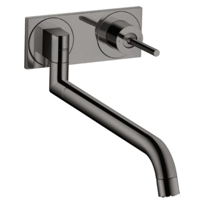 Axor Uno? Смеситель для кухни, встраиваемый, излив: 33см., цвет: полированный черный хром