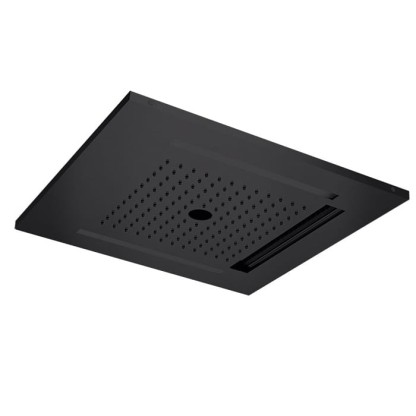 Almar Chromotherapy Встраиваемый верхний душ 49,6х49,6см., 3 типа струи, хромотерапия, цвет: черный матовый