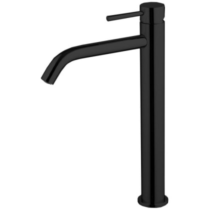 Fima Carlo Frattini Spillo Up Смеситель для раковины, на 1 отв., высокий, XS, с донным клапаном, цвет: черный матовый